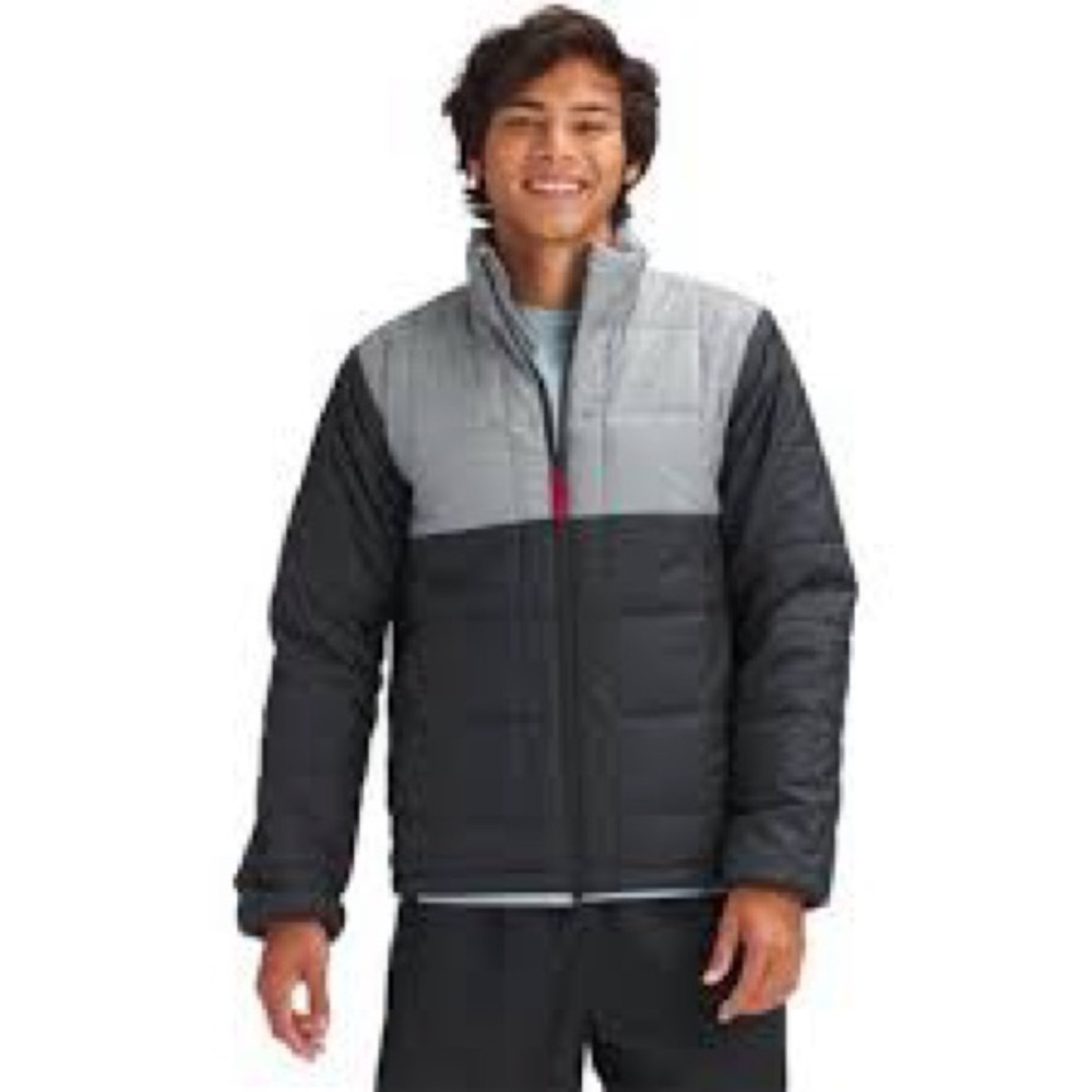 Stoic Venture insulated puffer jacket black & gray‎ size large